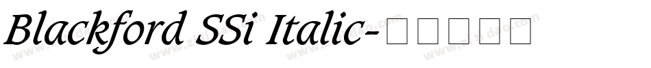Blackford SSi Italic字体转换